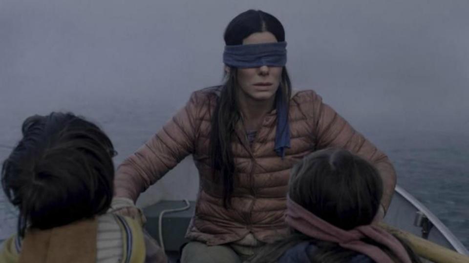 Netflix’s hit movie Bird Box has come under fire for its use of footage from a real-life rail accident. Photo: Netflix