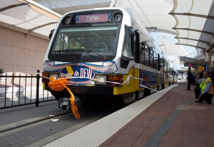 On August 18, 2014, DART made its maiden voyage from Terminal A at DFW Airport to downtown Dallas.