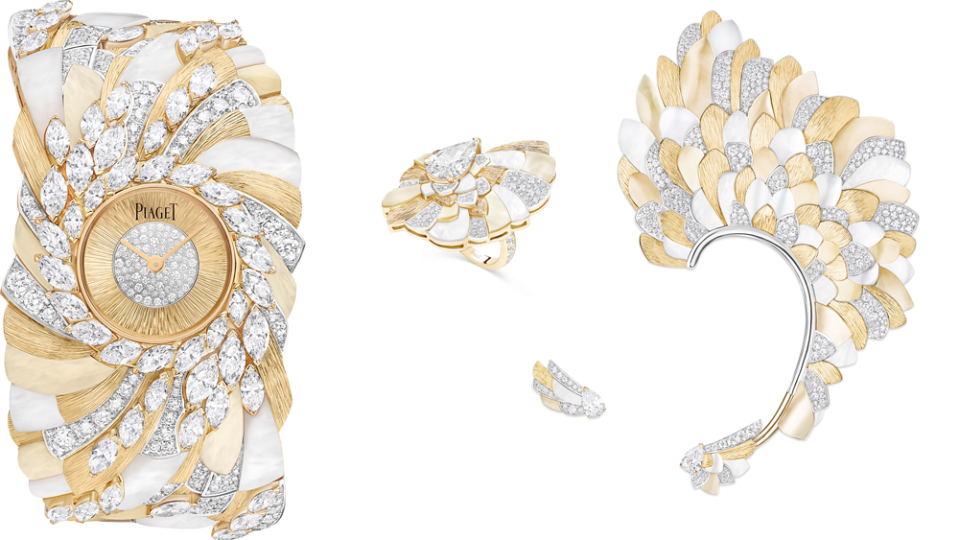 Piaget Alata Cuff Watch, Ring Ear Cuff and Earring, and Ring 