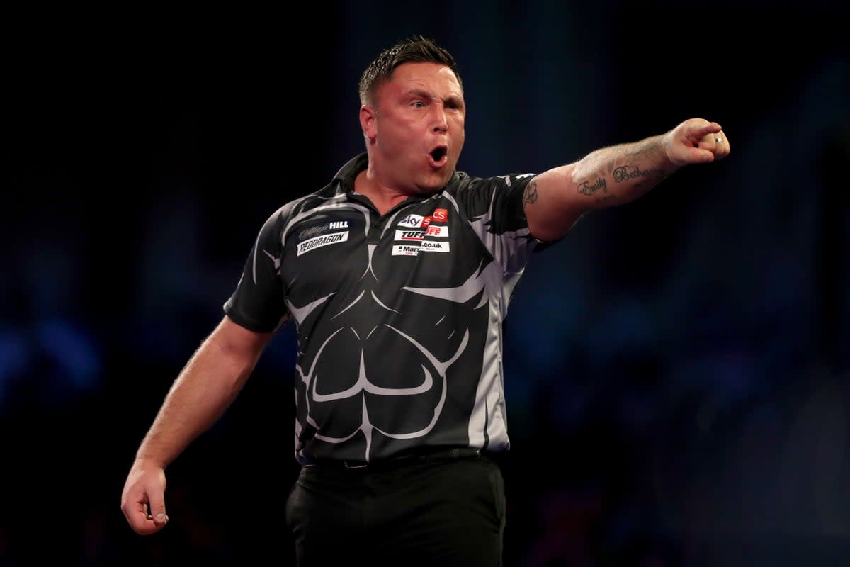 Gerwyn Price played to the partisan home crowd in Cardiff (Bradley Collyer/PA) (PA Archive)