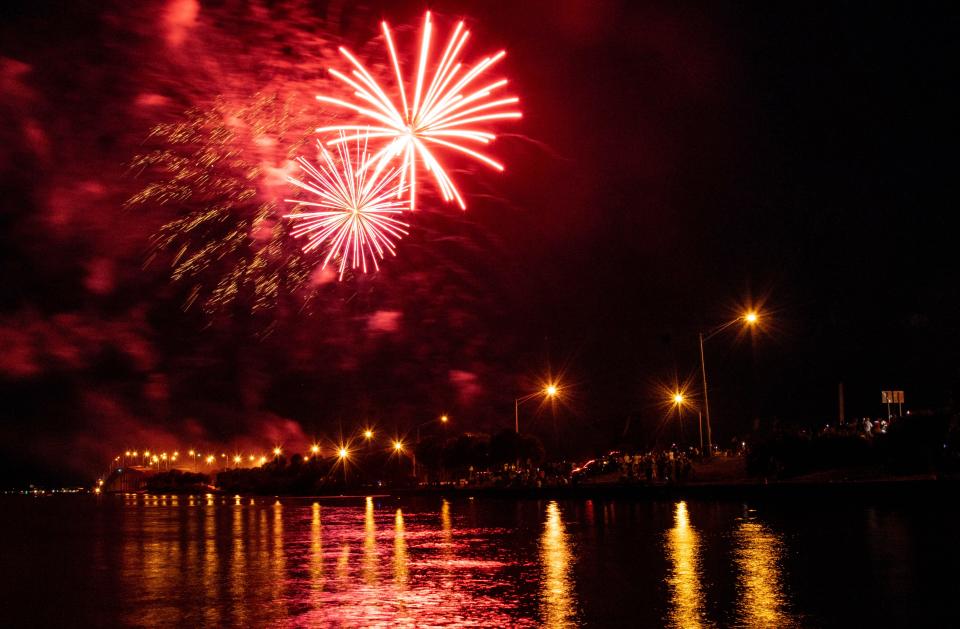 Thousands line the shores of the Indian River in and around Claude Edge Front St. Park in Melbourne, FL for MelBOOM, the city’s 4th of July fireworks display Tuesday, July 4, 2023.  Craig Bailey/FLORIDA TODAY via USA TODAY NETWORK