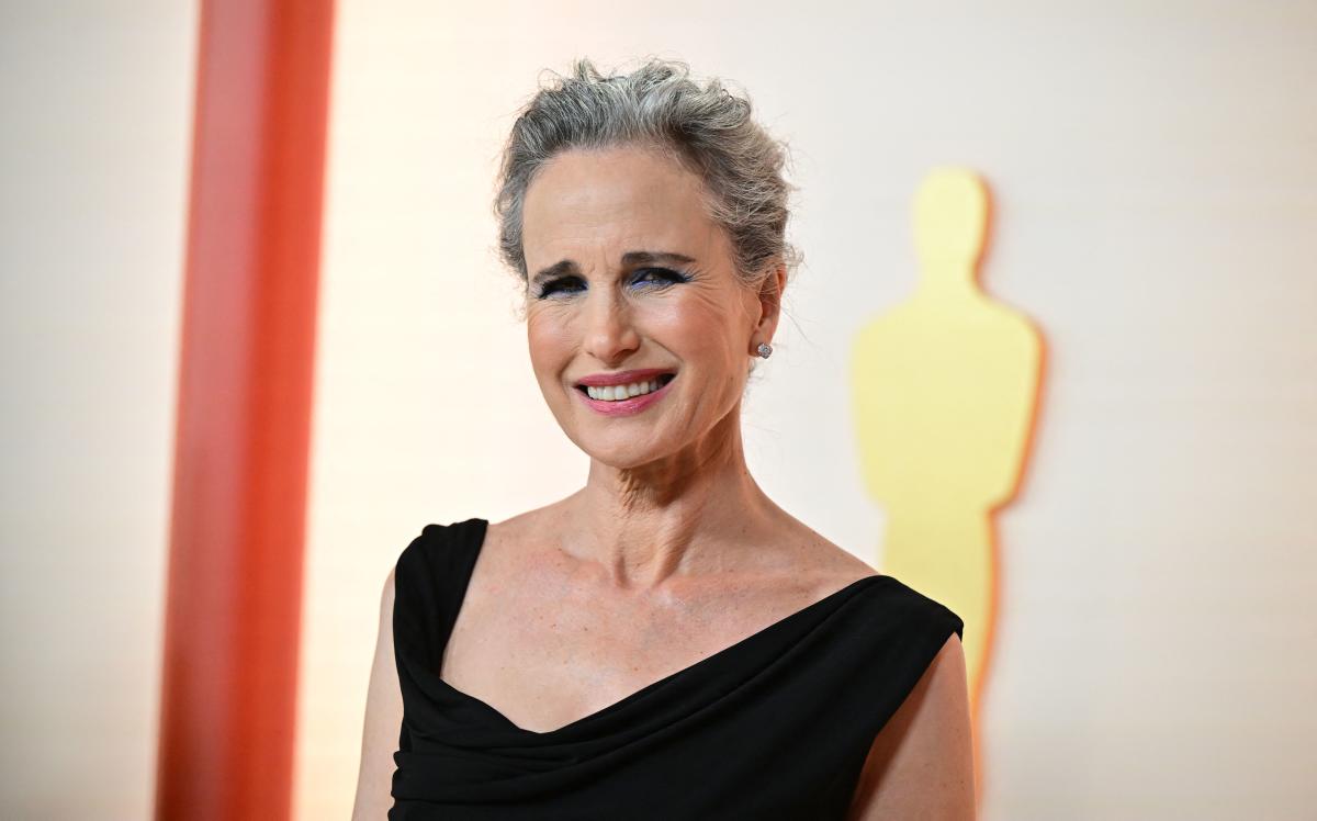 Andie MacDowell looks 'elegant' while embracing grey hair at 2023 Oscars