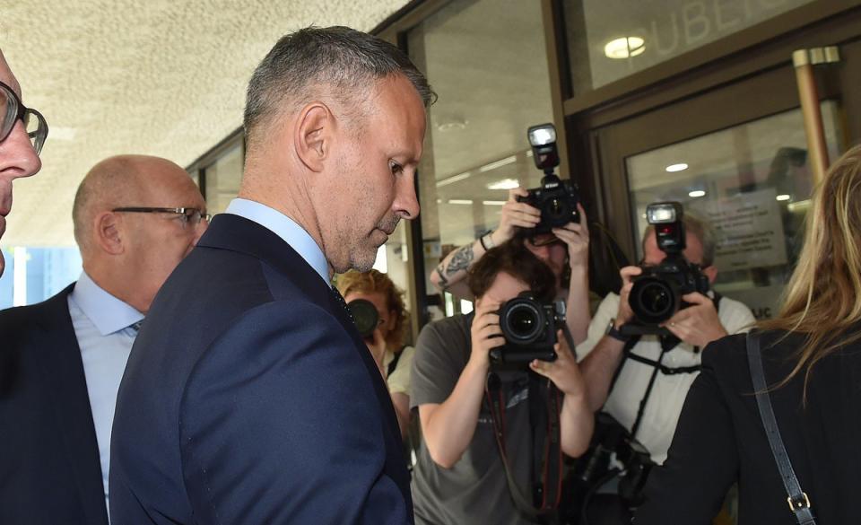 Former Manchester United footballer Ryan Giggs arrives at Manchester Crown Court on Thursday August 11 2022 (Steven Allen/PA) (PA Wire)