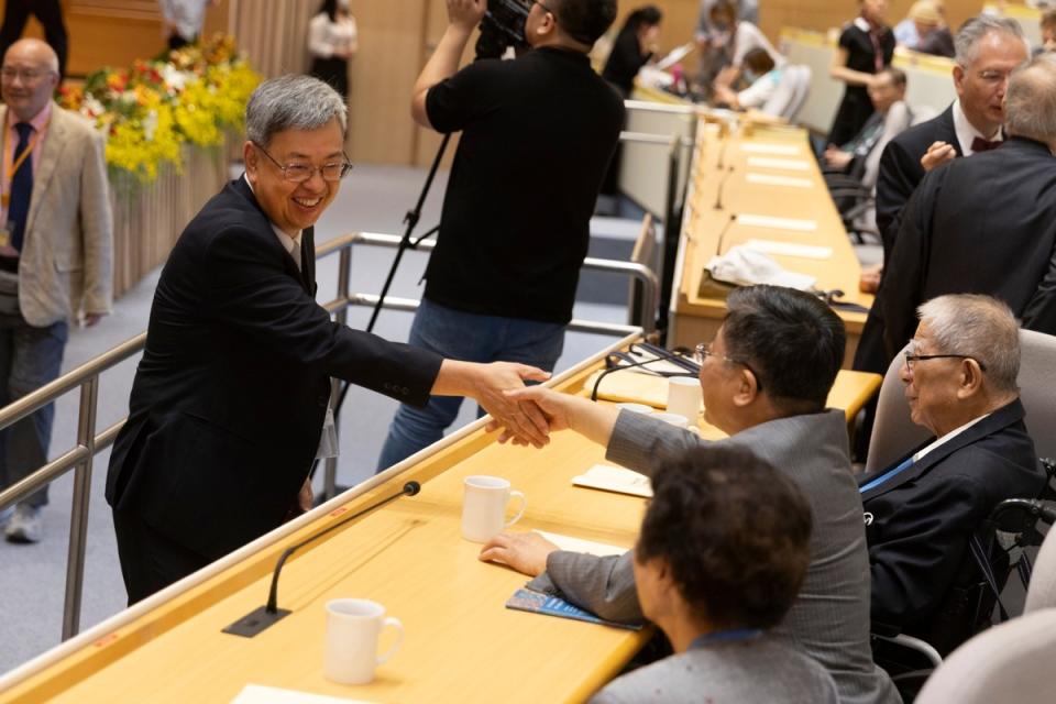  前副總統陳建仁出席中研院第35次院士會議開幕式。 圖：總統府提供 