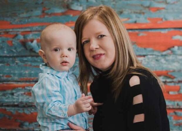 Bernice Keels lives in Paradise with her 15-month-old son, Sam. As a single mom and shift worker, she says it's impossible to find child care outside the regular 9 to 5 hours. (Submitted by Bernice Keels - image credit)