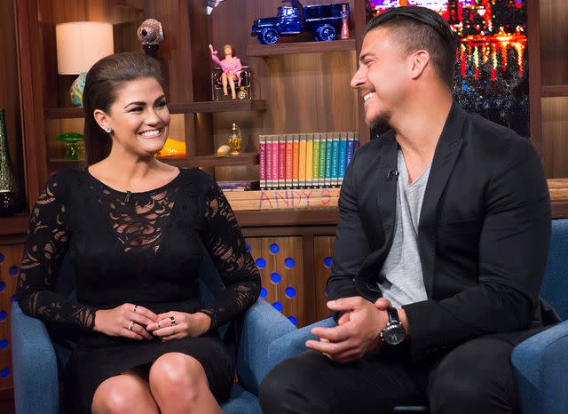 Charles Sykes/Bravo/NBCU Photo Bank/NBCUniversal Brittany Cartwright and Jax Taylor on 'Watch What Happens Live.'