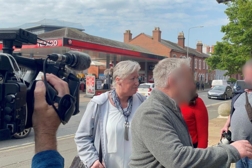 Worcester News: COURT: Adriana Orme of Upton (centre) arrives at Worcester Magistrates Court accused of charges relating to a monkey torture ring 