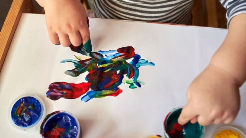 For a creative release: Finger painting.