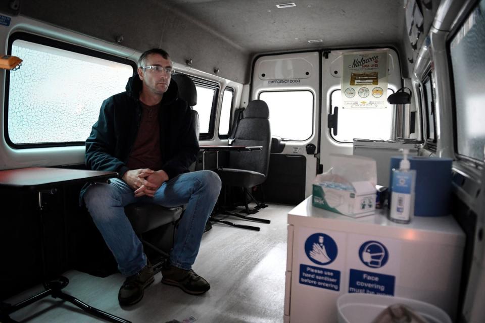 Activist Peter Krykant previously ran an unsanctioned overdose prevention centre in Glasgow using a repurposed ambulance (Andy Buchanan/AFP via Getty Images)