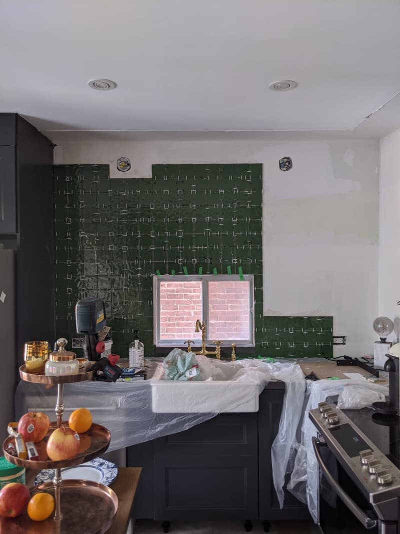 A kitchen going through renovation