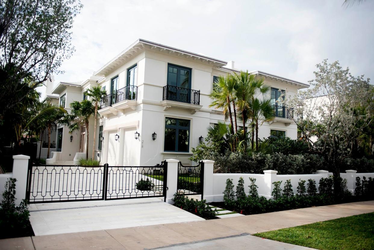 Completed early this year as half of a duplex, a townhouse at 218 Brazilian Ave. has changed hands in Midtown Palm Beach for a recorded $13.86 million.