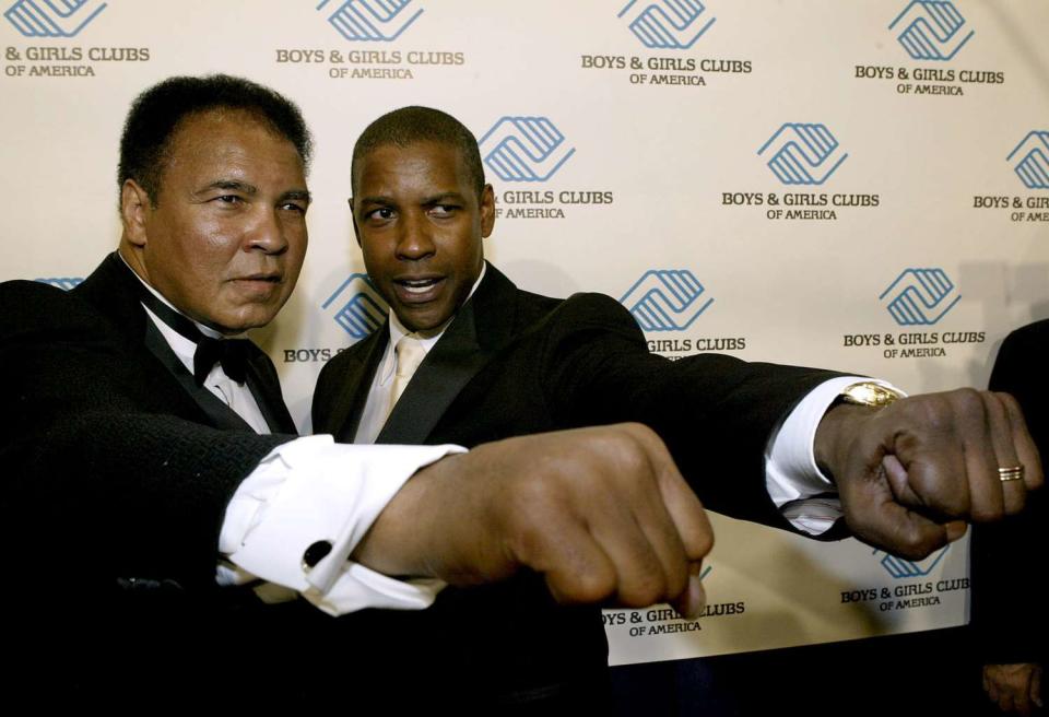 Denzel Washington with Muhammad Ali