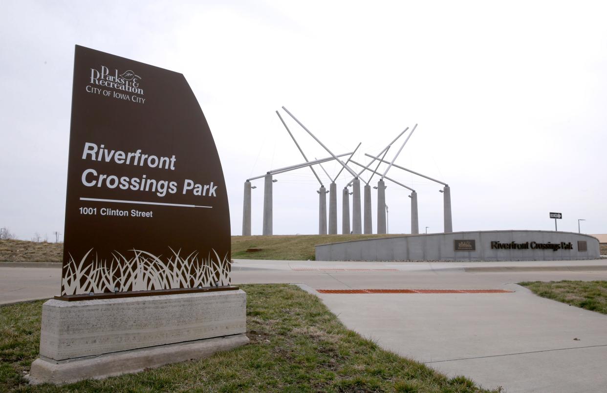 Riverfront Crossing park is pictured Tuesday, March 12, 2024 in Iowa City, Iowa.