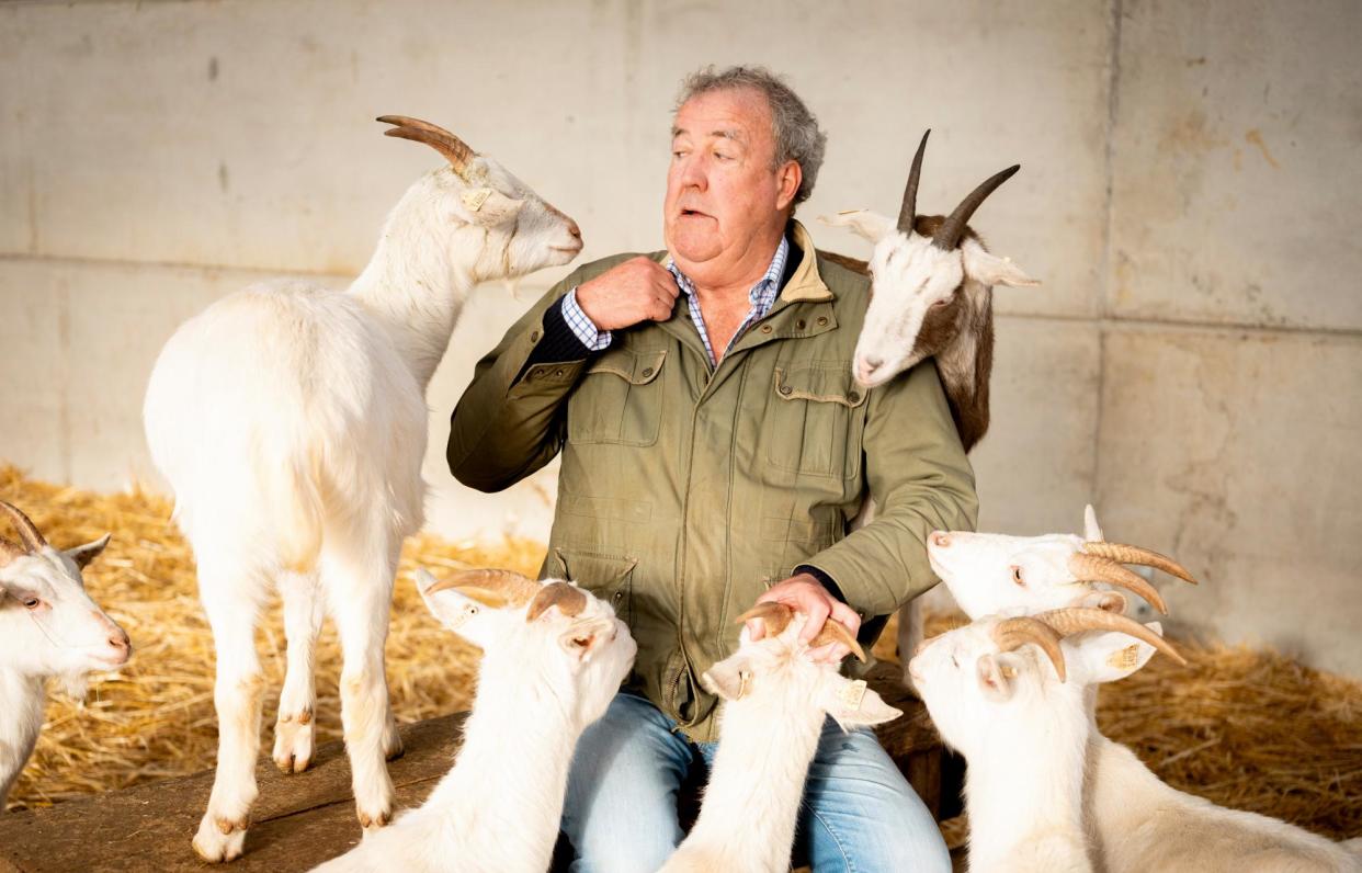 <span>Jeremy Clarkson on his farm: ‘It’s difficult to know where contrary starts and ends, really.’</span><span>Photograph: Harry Borden/The Guardian</span>