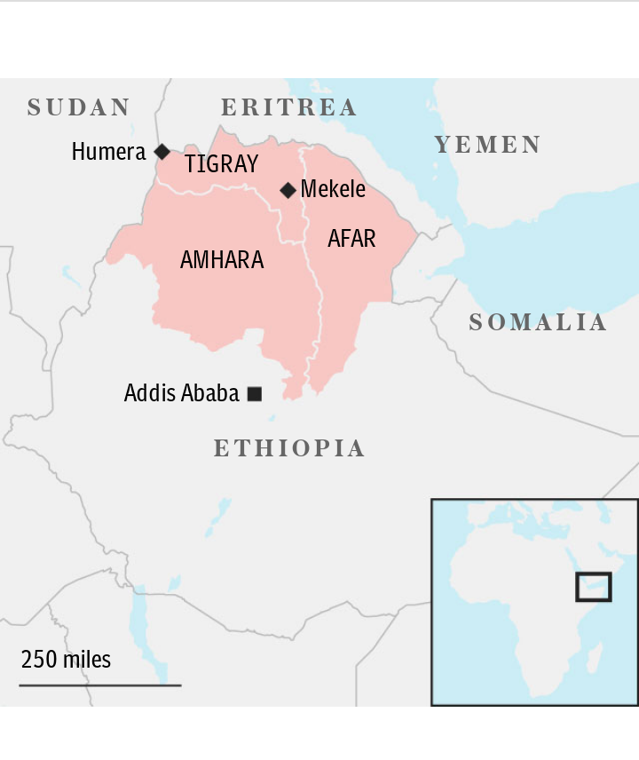 Ethiopia locator map