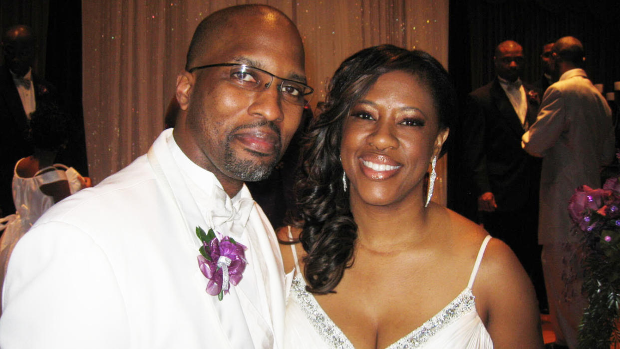 Terrence James, 49, of Galveston, TX with wife Ebony James. (Ebony James)