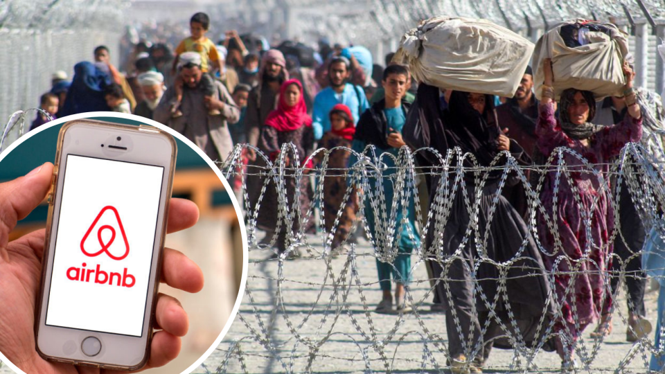Airbnb CEO Brian Chesky has announced it will host 20,000 Afghan refugees for free. (Source: Getty)