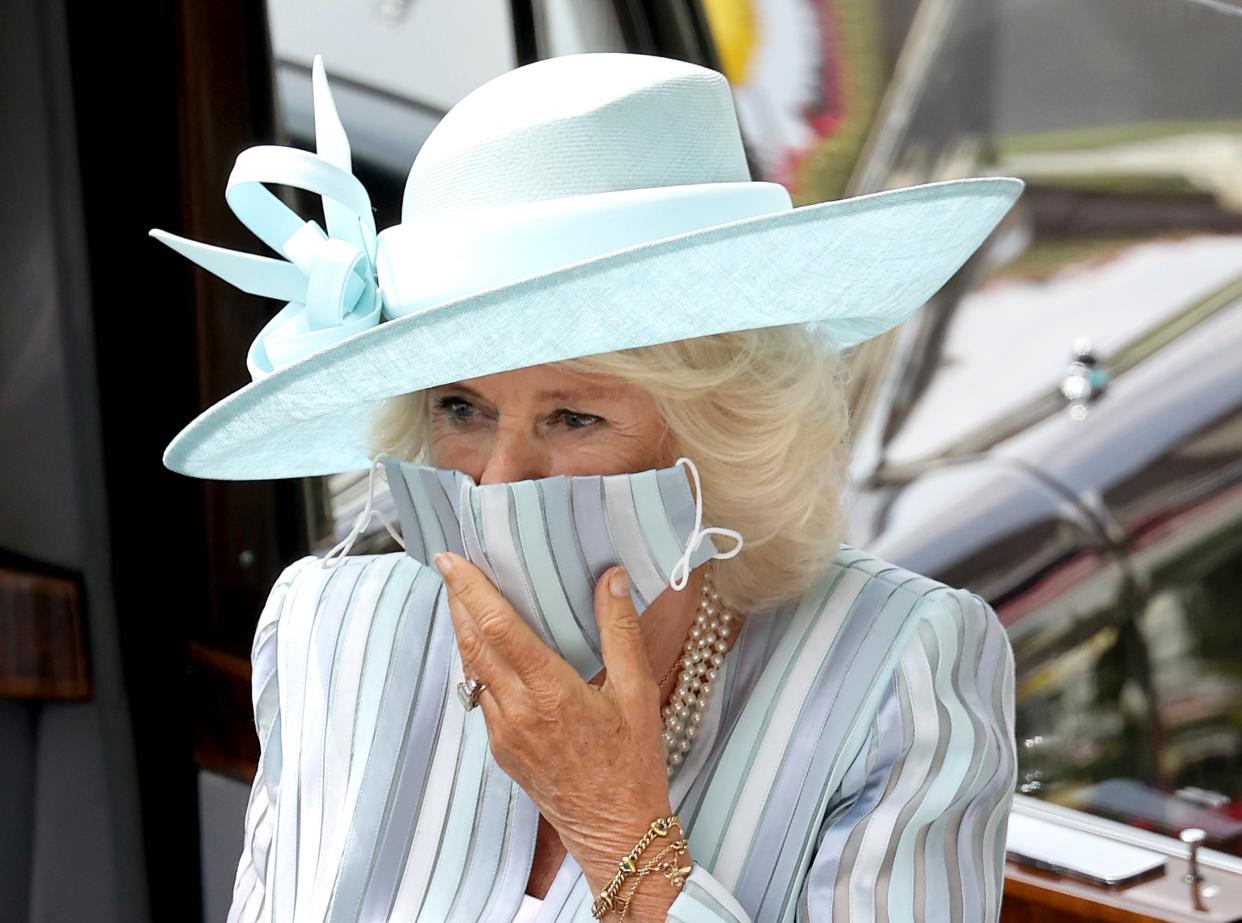 The Duchess of Cornwall arrives into the parade ring during Royal Ascot (Getty Images)