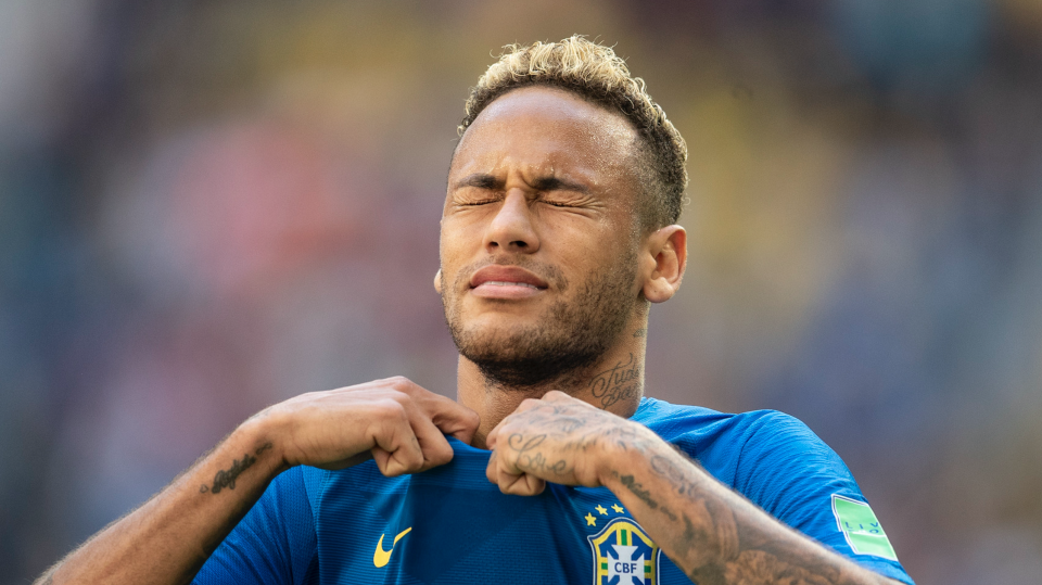 Neymar breaks down. Pic: Getty