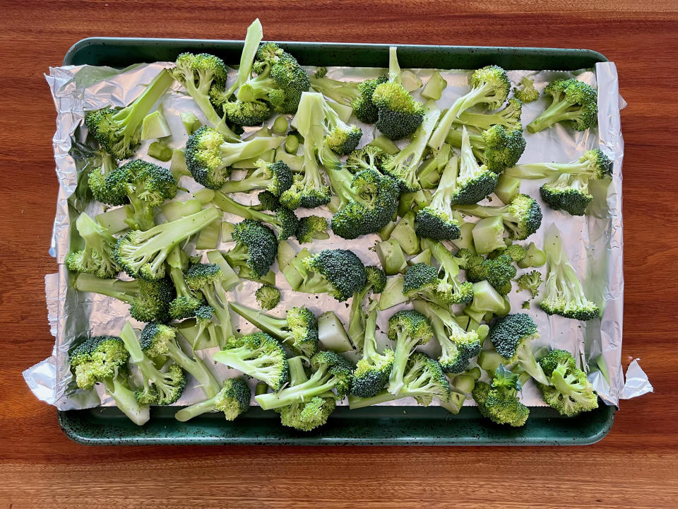 Broil your broccoli if you want to add a bit of char to your salad. (Ali Rosen)