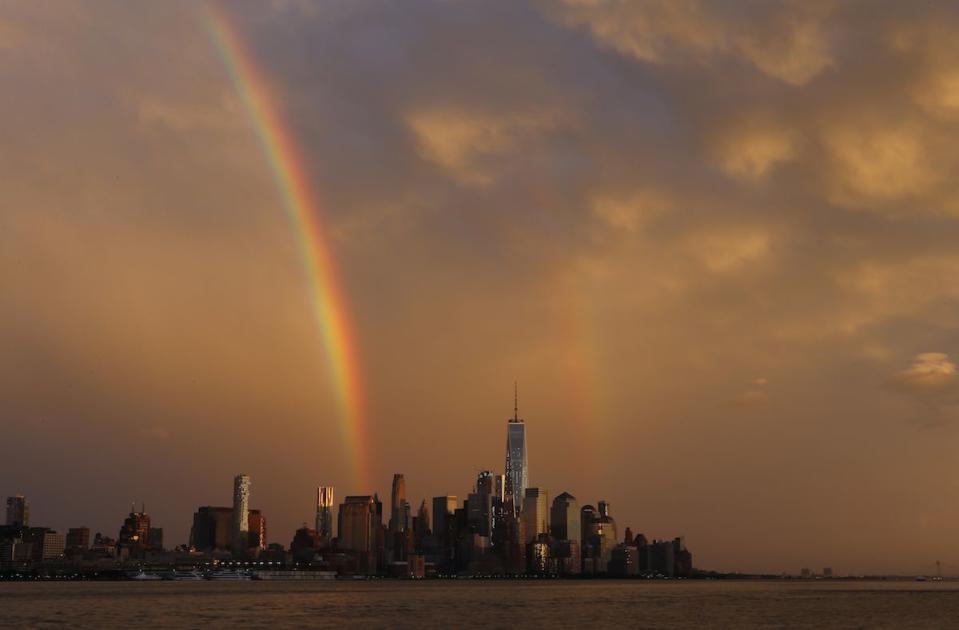 <p>Double rainbow over Lower Manhattan // June 5, 2016</p>