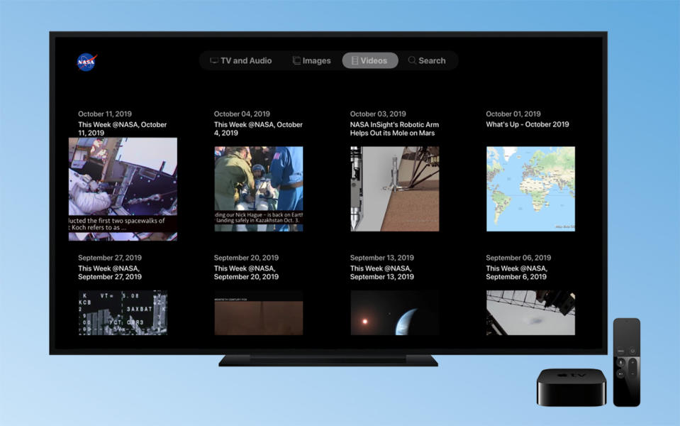 best apple tv apps nasa