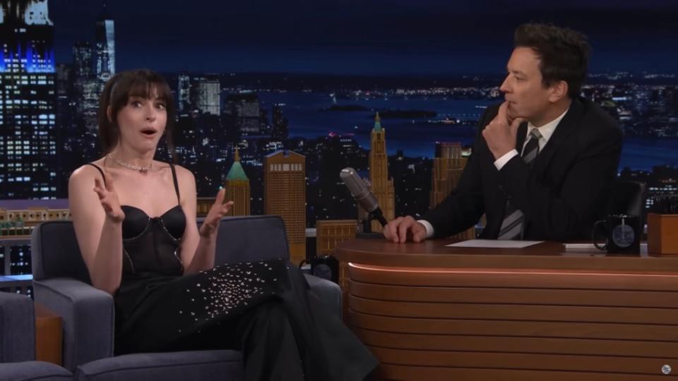 Anne Hathaway appeared Monday on “The Tonight Show.” The Tonight Show Starring Jimmy Fallon