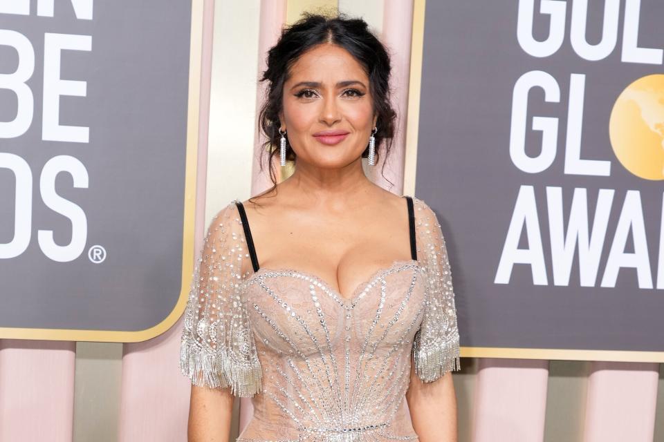 Salma Hayek Pinault attends the 80th Annual Golden Globe Awards at The Beverly Hilton on January 10, 2023 in Beverly Hills, California.