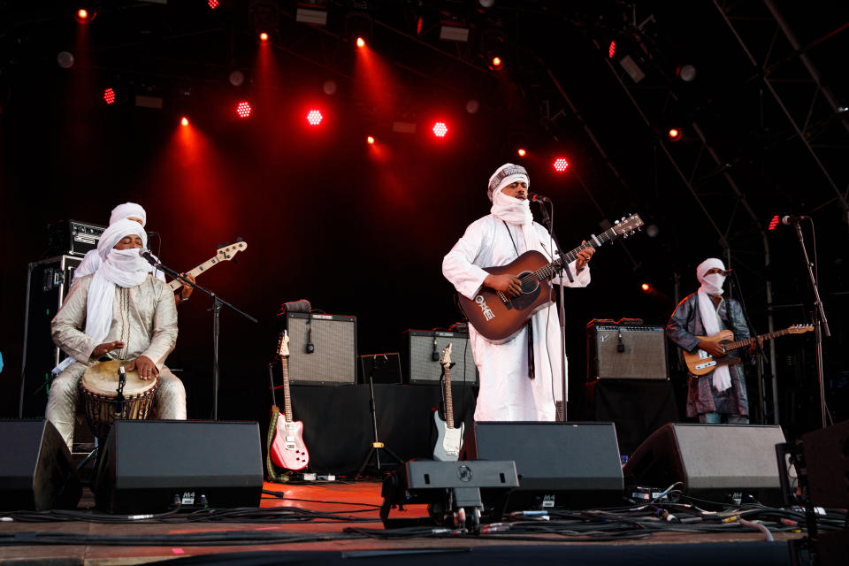 Tinariwen on the Woods stage