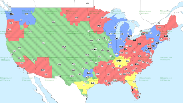 TV broadcast map for Packers vs. Falcons in Week 2 of 2023 season