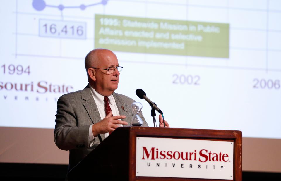 Clif Smart gave his final State of the University address Oct. 2 at the Plaster Student Union.