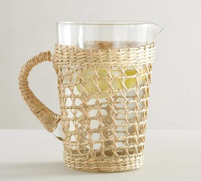 Shoppe Amber Interiors | Striped Seagrass Glassware Set