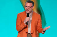 <p><strong>"That's like when I was listening to music with my mom and she knew all the words to 'WAP.' It took me by surprise!" </strong></p> <p>— Seth Rogen reacting to <a href="https://people.com/tv/2021-emmy-awards-cedric-the-entertainer-opening-monologue/" rel="nofollow noopener" target="_blank" data-ylk="slk:the night's rapped musical intro;elm:context_link;itc:0;sec:content-canvas" class="link ">the night's rapped musical intro</a>, while presenting the award for outstanding supporting actress in a comedy series </p>