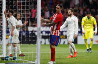 Soccer Football - La Liga Santander - Atletico Madrid v Real Madrid - Wanda Metropolitano, Madrid, Spain - November 18, 2017 Atletico Madrid's Fernando Torres reacts after a missed chance REUTERS/Paul Hanna