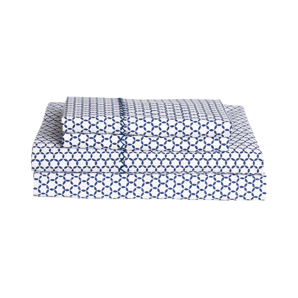 Indigo cotton bedding set