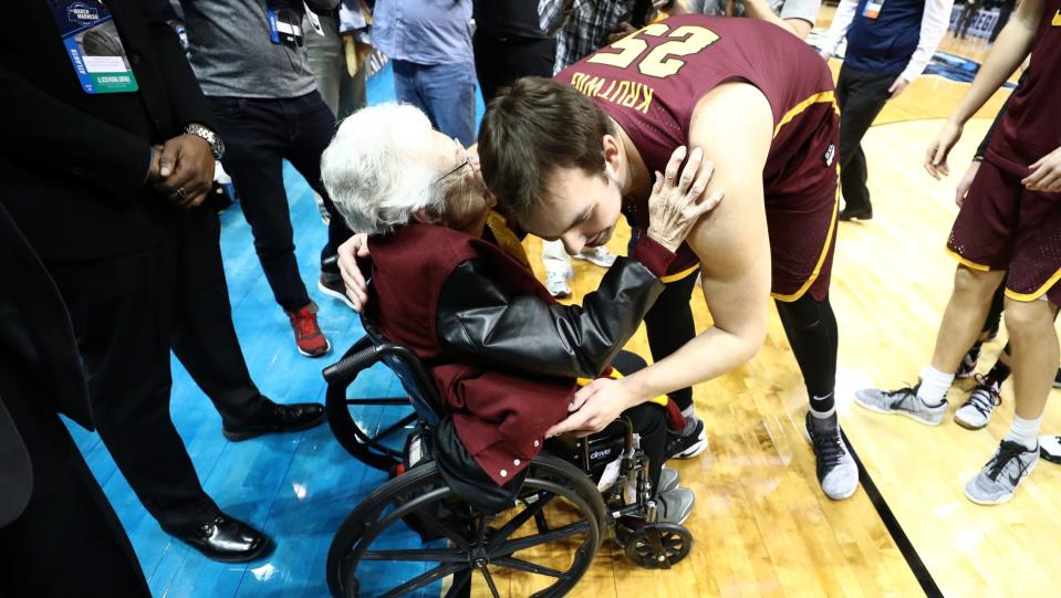 Sister Jean and the Ramblers are still alive in the NCAA tournament. Loyola Chicago will play in the Final Four next week. (AP)