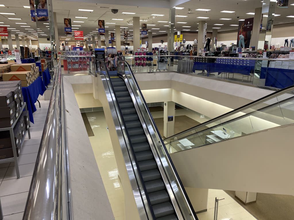 Empty escalators in White Oak Sears