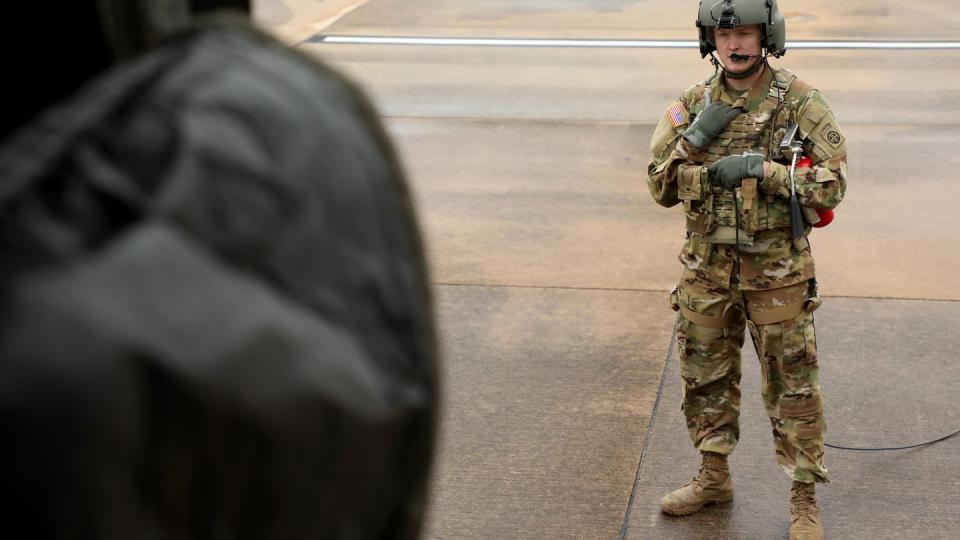 The Program Executive Office-Soldier Air Warrior portfolio includes recently redesigned kit that combines body armor with air crew specific features, including a repositioned life preserver. (Army)