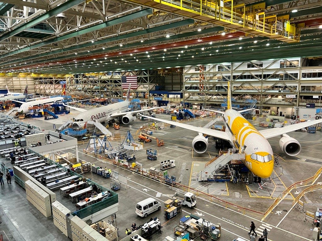 Boeing 787 factory tour.