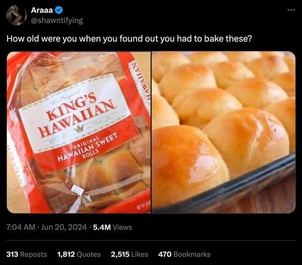 Online users on X claimed the Kings Hawaiian company advised its original Hawaiian sweet rolls must be baked before eating.