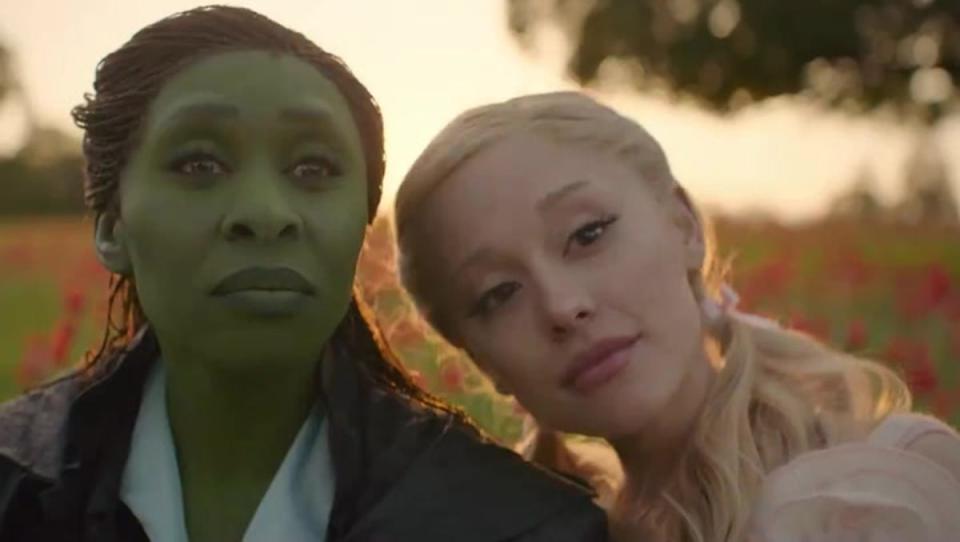 Cynthia Erivo and Ariana Grande in Wicked trailer (Wicked Movie, Universal Pictures)