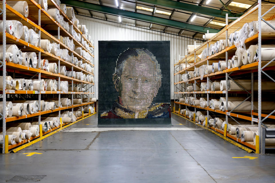 Carpetmakers create Charles mosaic