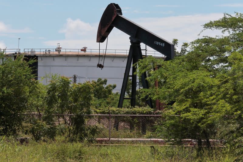 Oil facility of the state oil company PDVSA, in Lagunillas