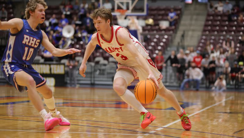 Manti takes on Richfield in the first game of the 3A boys basketball state championship quarterfinals.