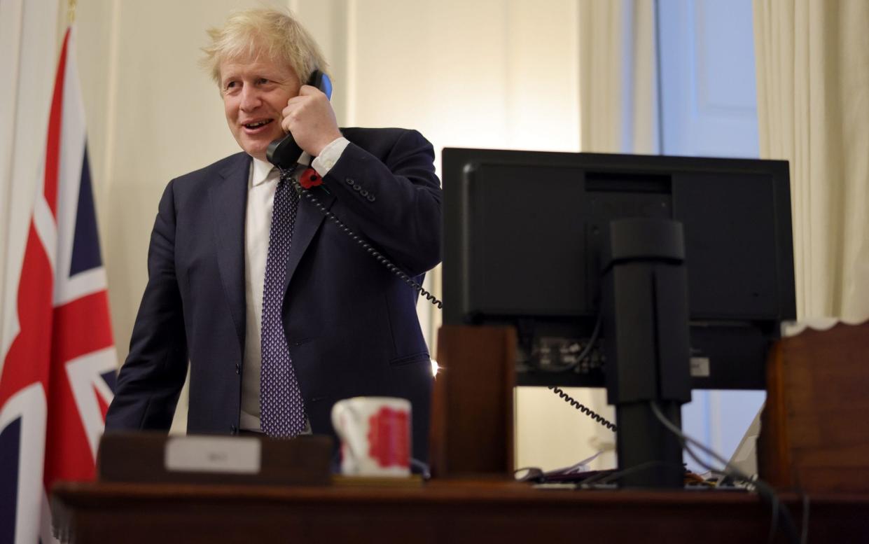 Boris Johnson and Joe Biden spoke for more than 20 minutes on Tuesday afternoon -  Andrew Parsons/No10 Downing Street