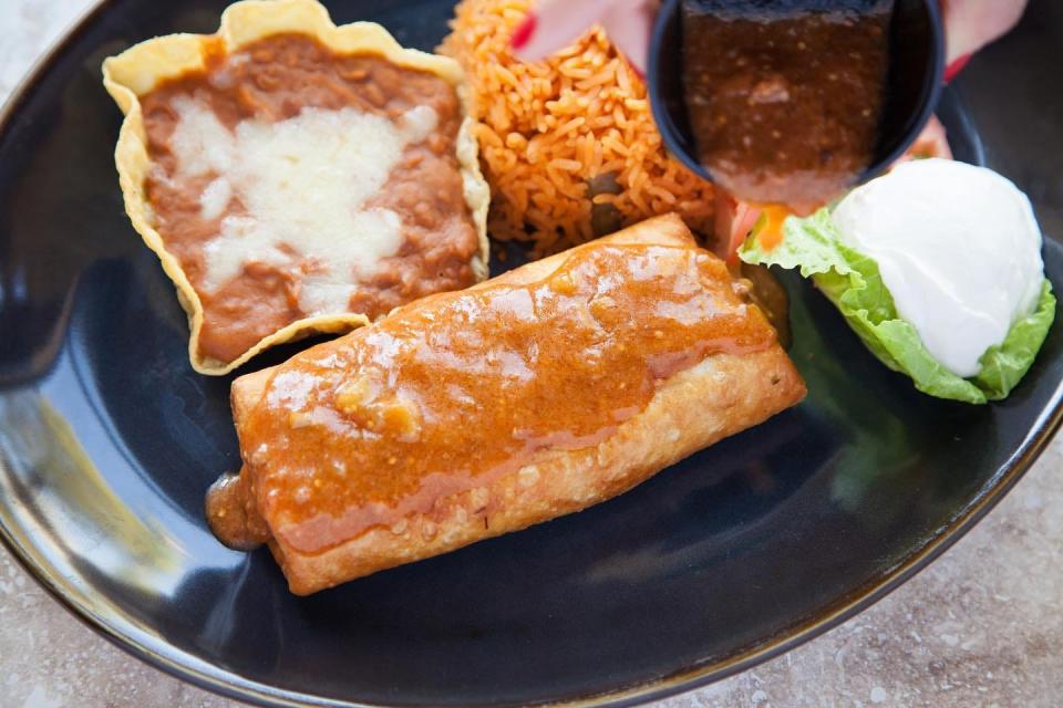 The chimichanga is just one of the lunch options available at El Mariachi, 43 Taunton Green, Taunton.
