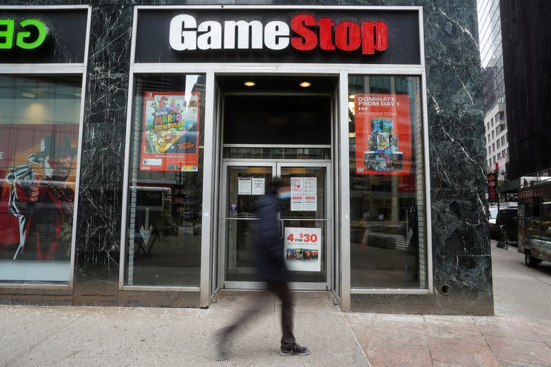 FILE PHOTO: A GameStop store is pictured in New York