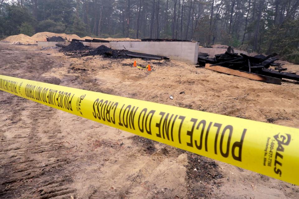 Police tape surrounds a 1st Avenue home that was gutted by what authorities called a bias-motivated fire in Manchester Township Wednesday, Jun 7, 2023. A Manchester man was charged with aggravated arson, criminal mischief and bias intimidation i