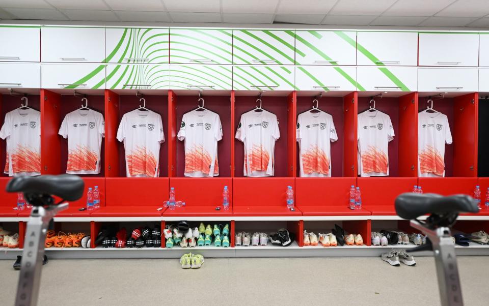 West Ham dressing room - Thomas Eisenhuth/UEFA via Getty Images