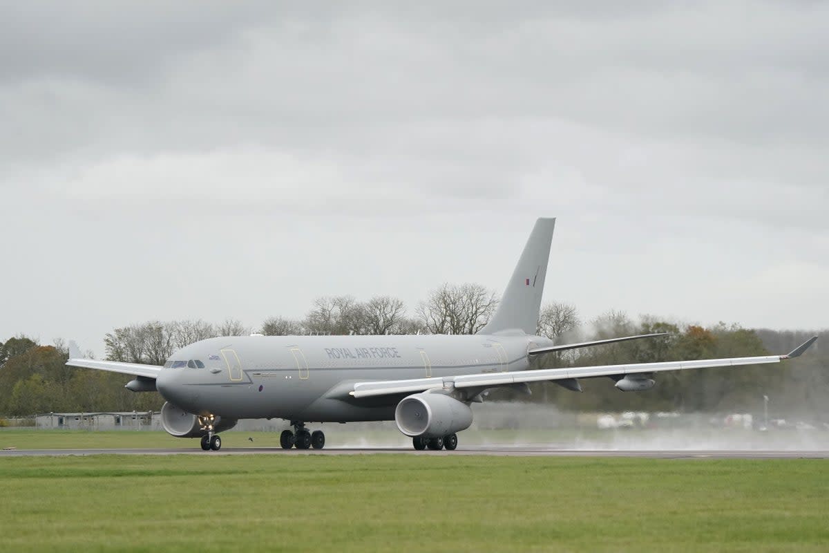 An RAF Voyager is typically a grey colour (PA)